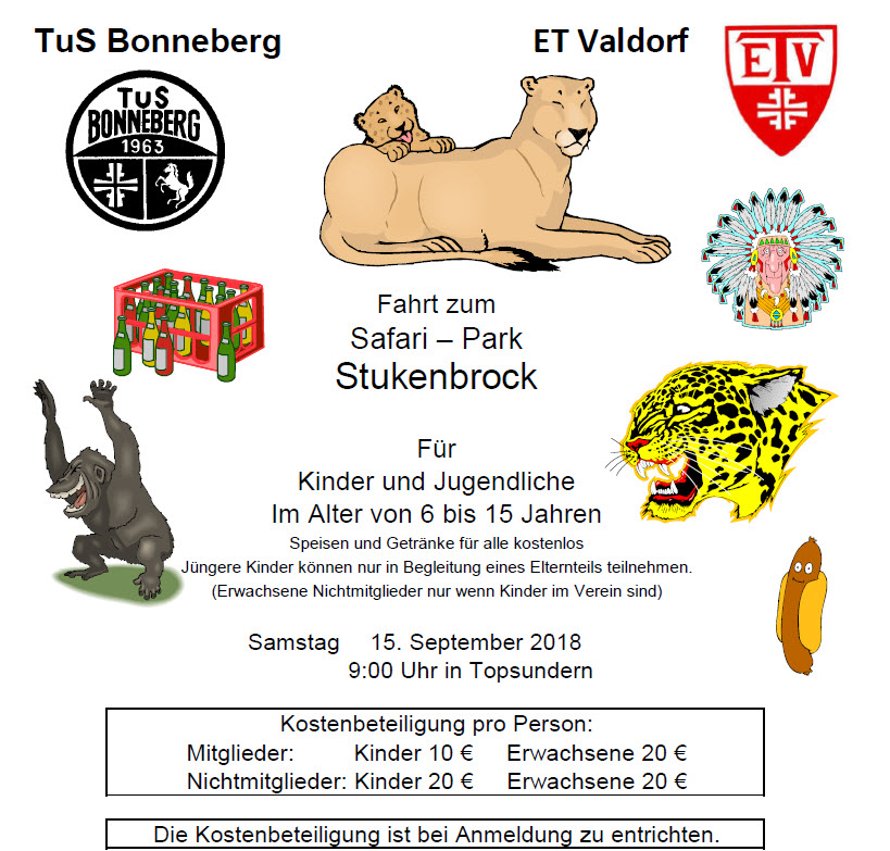 Einladung Safari Park 2018